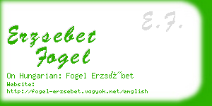 erzsebet fogel business card